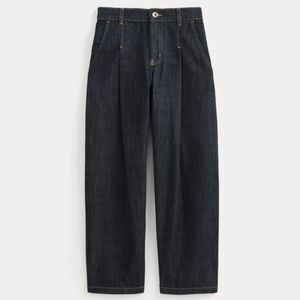 NWOT Everlane High Rise Pleated Jean 26 (dark indigo)